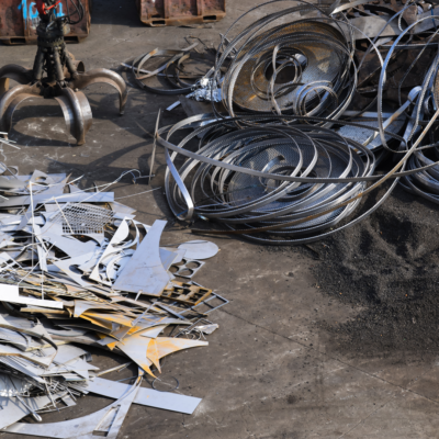 Scrap metal ready for recycling